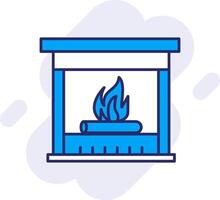 Chimney Line Filled Backgroud Icon vector