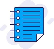 Notes Line Filled Backgroud Icon vector