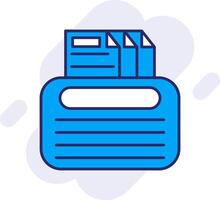 Cabinet Line Filled Backgroud Icon vector