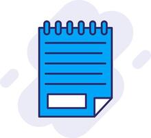 Note Line Filled Backgroud Icon vector