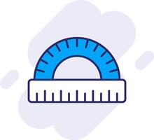 Protractor Line Filled Backgroud Icon vector