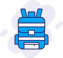 mochila línea lleno fondo icono vector