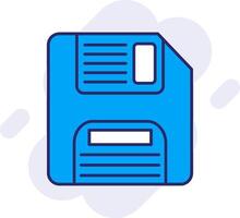 Floppy Disk Line Filled Backgroud Icon vector