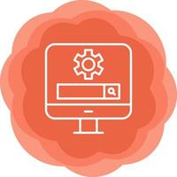 Computer Search Engine Vecto Icon vector