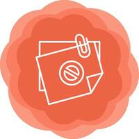 Sticky Notes Ban Vecto Icon vector