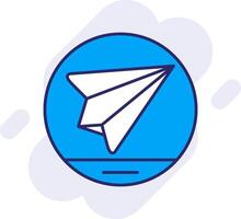 Paper Plane Line Filled Backgroud Icon vector