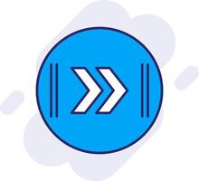 Fast Forward Line Filled Backgroud Icon vector