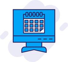 Calendar Line Filled Backgroud Icon vector