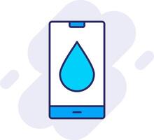 Water Drop Line Filled Backgroud Icon vector
