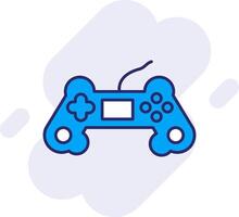 juego controlador línea lleno fondo icono vector