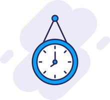 Wall Clock Line Filled Backgroud Icon vector