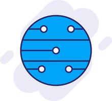 Mars Line Filled Backgroud Icon vector