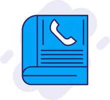 Contact Book Line Filled Backgroud Icon vector