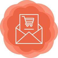 Shopping Email Vecto Icon vector