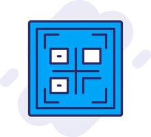 Qr Code Line Filled Backgroud Icon vector