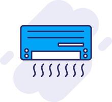 Air Conditioner Line Filled Backgroud Icon vector