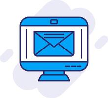 Email Line Filled Backgroud Icon vector