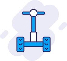 Segway Line Filled Backgroud Icon vector