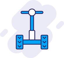 segway línea lleno fondo icono vector