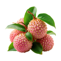 AI generated lychee fruits isolated on transparent background png