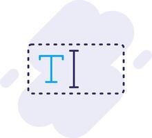 Text Box Line Filled Backgroud Icon vector