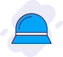 Sun Hat Line Filled Backgroud Icon vector