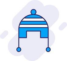 Winter Cap Line Filled Backgroud Icon vector