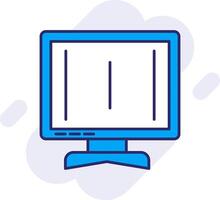 Monitor Line Filled Backgroud Icon vector