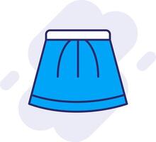 Skirt Line Filled Backgroud Icon vector
