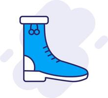 Rain Boots Line Filled Backgroud Icon vector