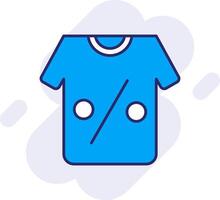 camiseta línea lleno fondo icono vector