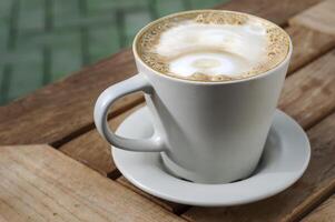 cup of vanilla cappuccino photo