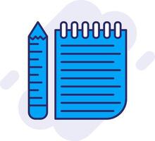 Note Line Filled Backgroud Icon vector
