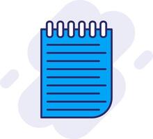 Note Line Filled Backgroud Icon vector