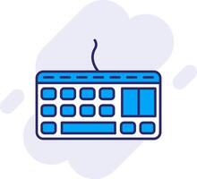 teclado línea lleno fondo icono vector