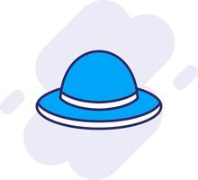 sombrero línea lleno fondo icono vector