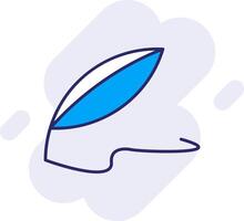 Quill Line Filled Backgroud Icon vector