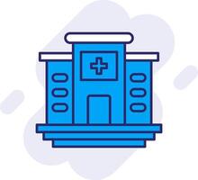 hospital línea lleno fondo icono vector