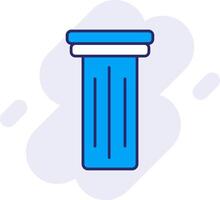 Pillar Line Filled Backgroud Icon vector