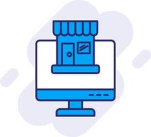 en línea compras línea lleno fondo icono vector