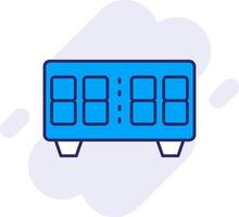 Digital Clock Line Filled Backgroud Icon vector