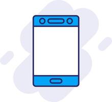 Mobile Line Filled Backgroud Icon vector