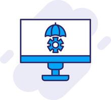 Risk Management Line Filled Backgroud Icon vector