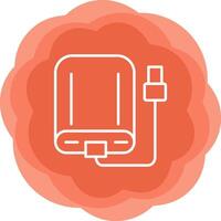 External Hard Drive Vecto Icon vector