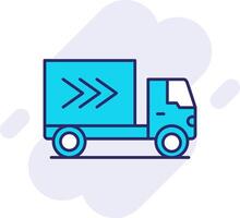 Delivery Truck Line Filled Backgroud Icon vector