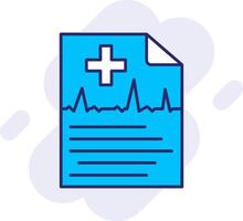 Report Line Filled Backgroud Icon vector