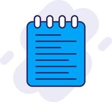 Note Pad Line Filled Backgroud Icon vector
