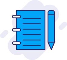 Notebook Line Filled Backgroud Icon vector