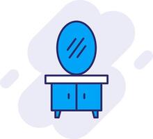 Dressing Table Line Filled Backgroud Icon vector