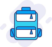 Backpack Line Filled Backgroud Icon vector